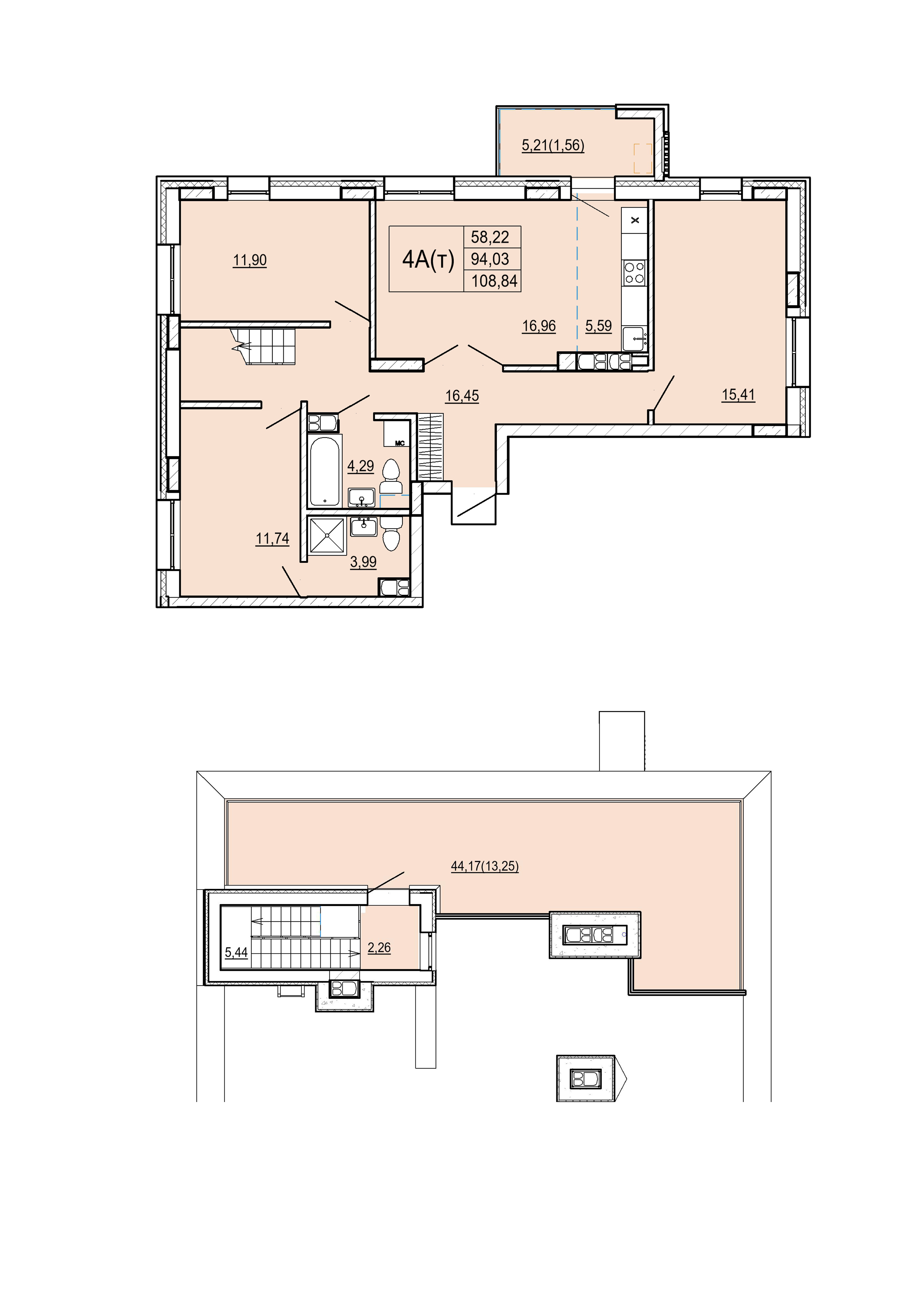 Айрон 4 - комнатная квартира