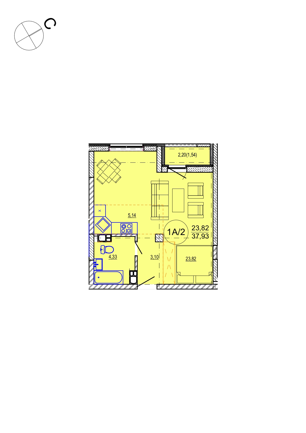 Айрон 1 - комнатная квартира