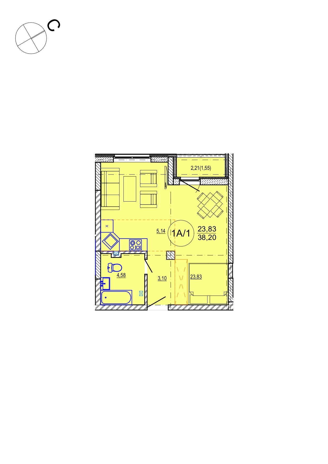 Айрон 1 - комнатная квартира