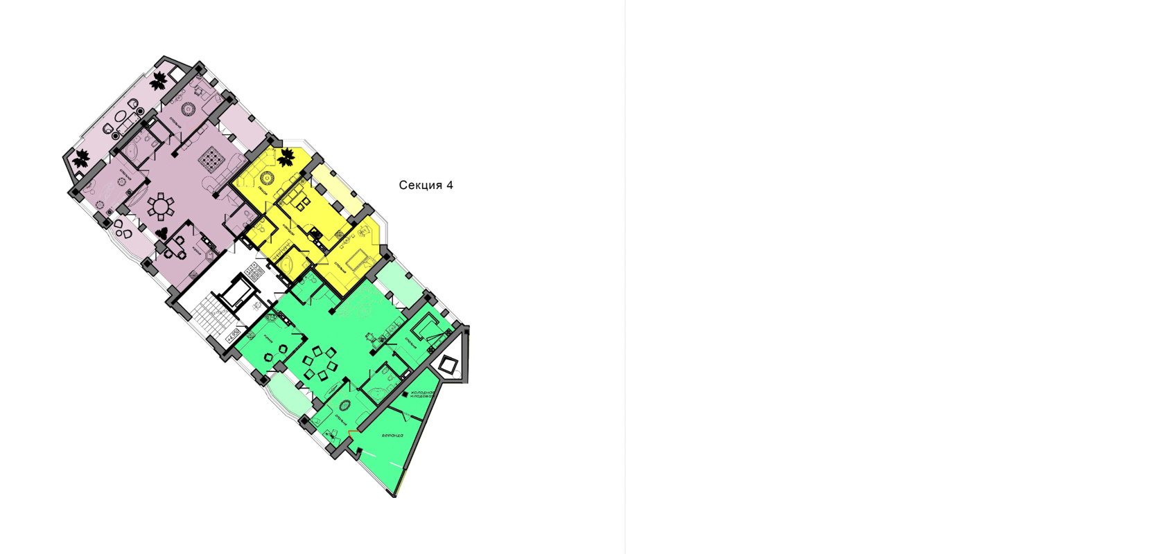 Квартиры площадью: 82.5 м² - 176 м²